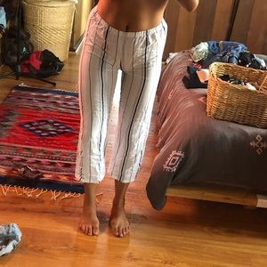 Brandy Melville cropped striped pants